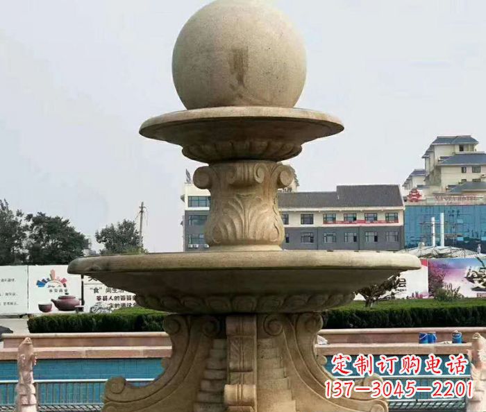 厦门引领时尚的砂岩大型喷泉雕塑