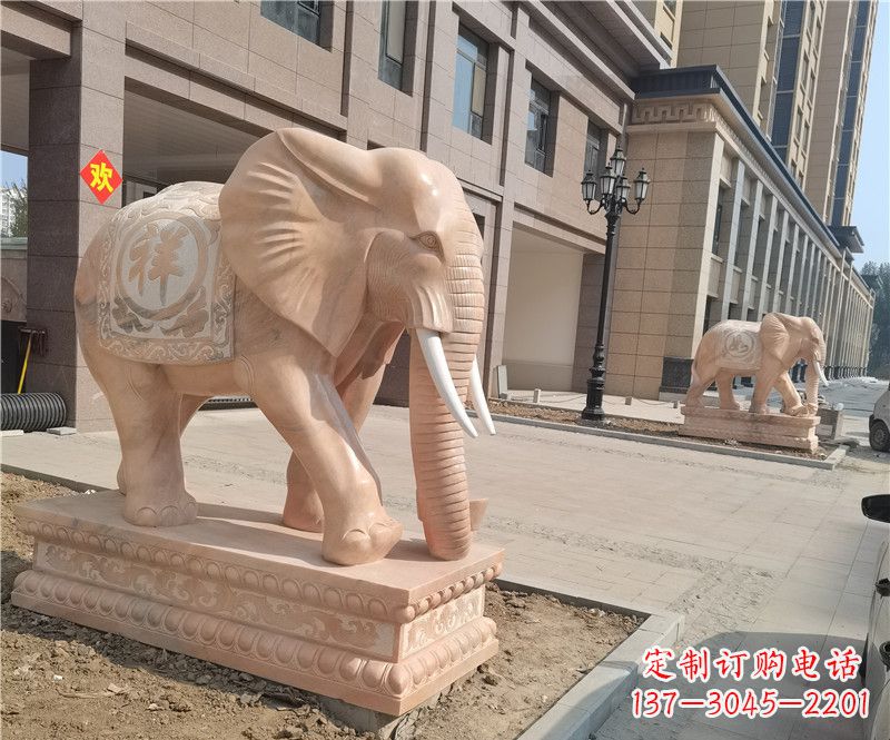 厦门石雕卷鼻大象