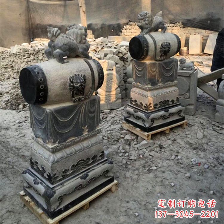 厦门定制大象雕塑石雕门墩，传承中国古典文化