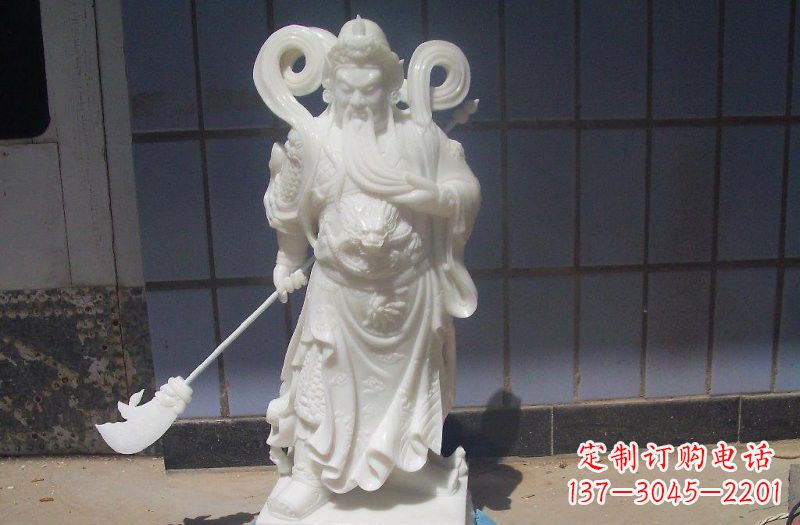 厦门石雕武财神提刀关公