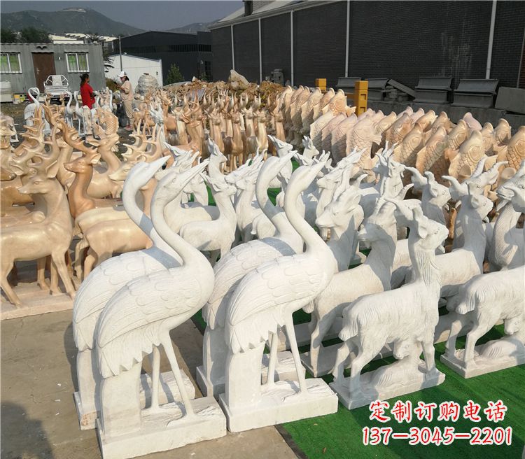 厦门石雕仙鹤雕塑