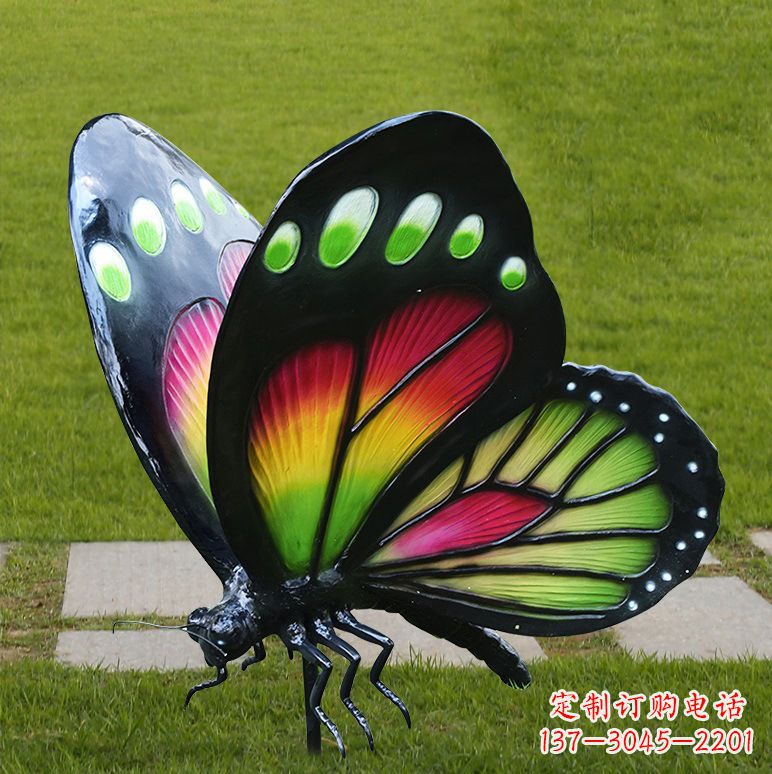 厦门树脂仿真蝴蝶草坪动物昆虫雕塑