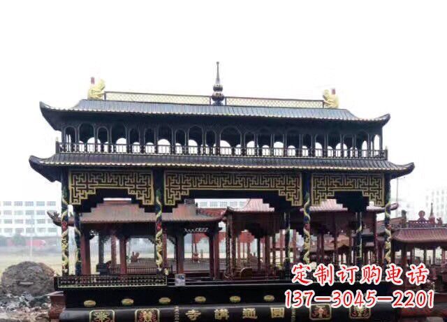 厦门双层方形铜香炉
