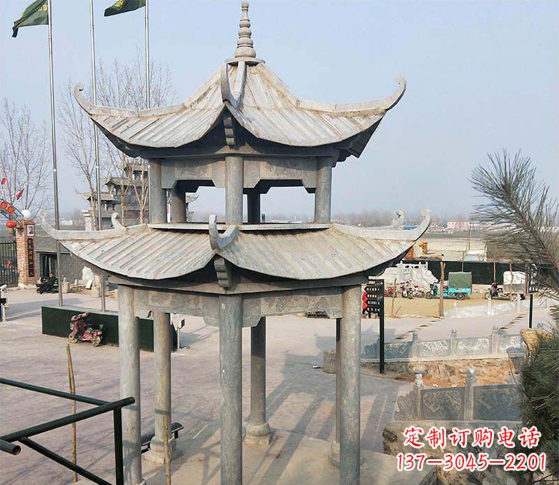 厦门双层户外凉亭石雕
