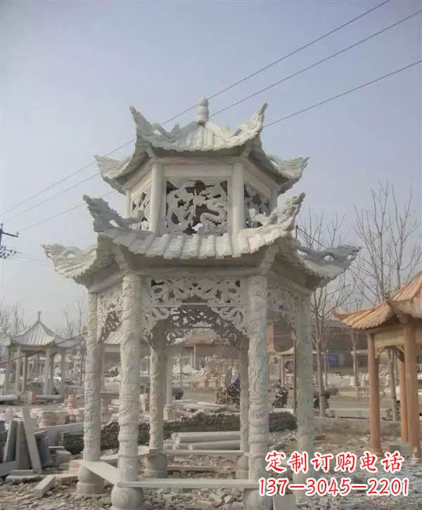 厦门双层凉亭石雕