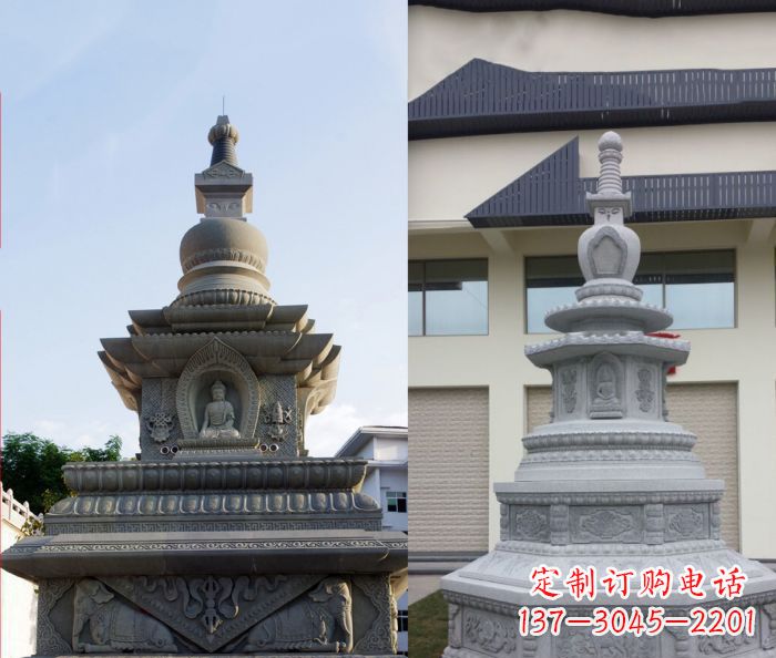 厦门寺庙景观舍利塔石雕 (3)