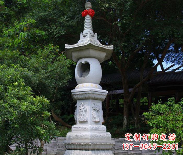 厦门寺庙景观舍利塔石雕 (2)