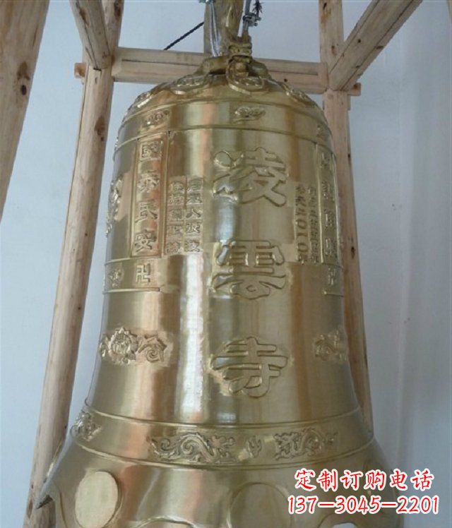 厦门寺庙铸铜钟雕塑 (2)