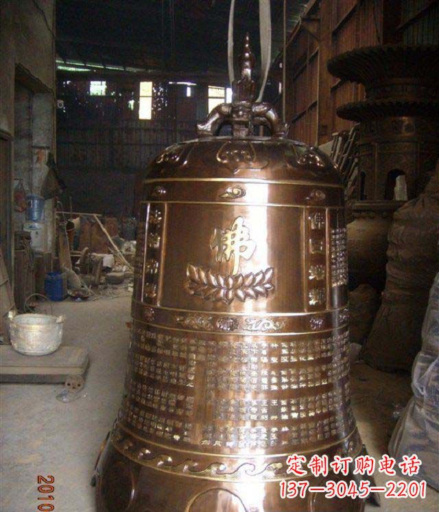 厦门寺庙铸铜钟铜雕