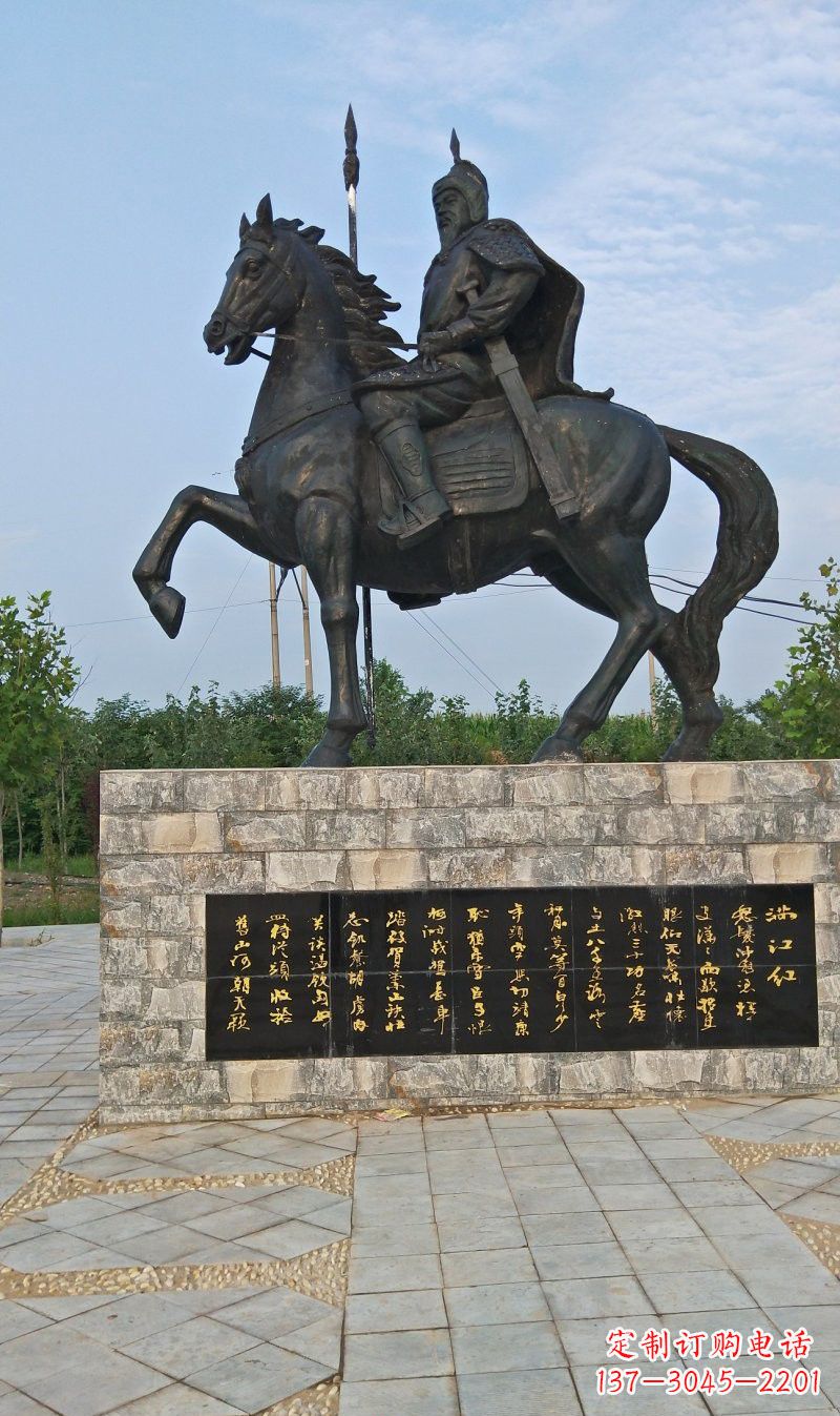 厦门铜雕古代名人岳飞