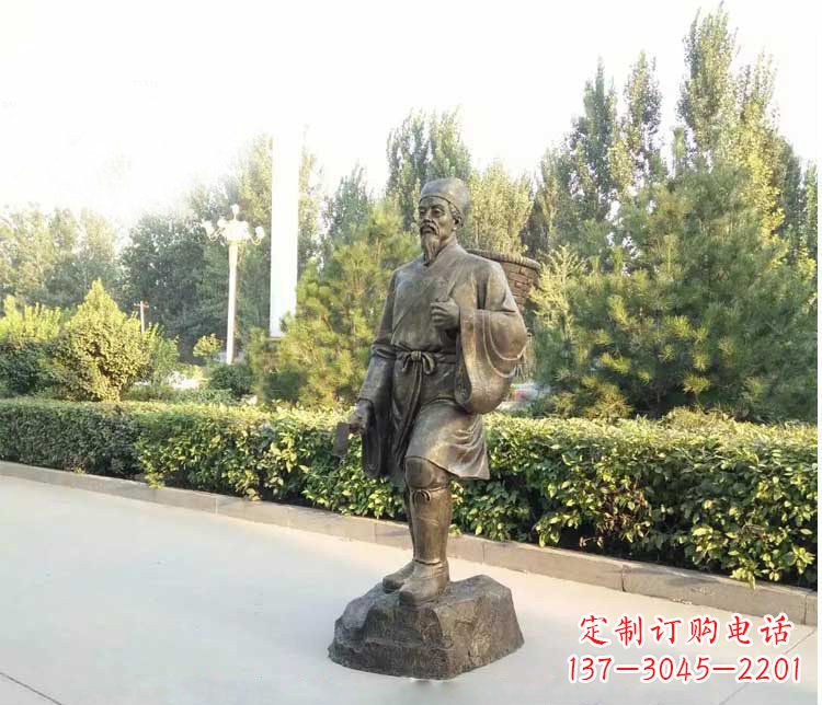 厦门铜雕古代名医李时珍雕塑