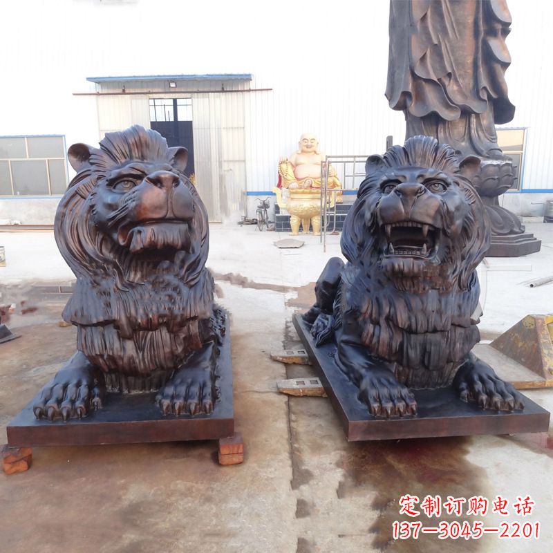 厦门铜雕汇丰狮子雕塑