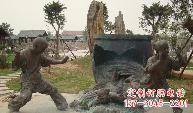 厦门铜雕园林司马光砸缸雕塑