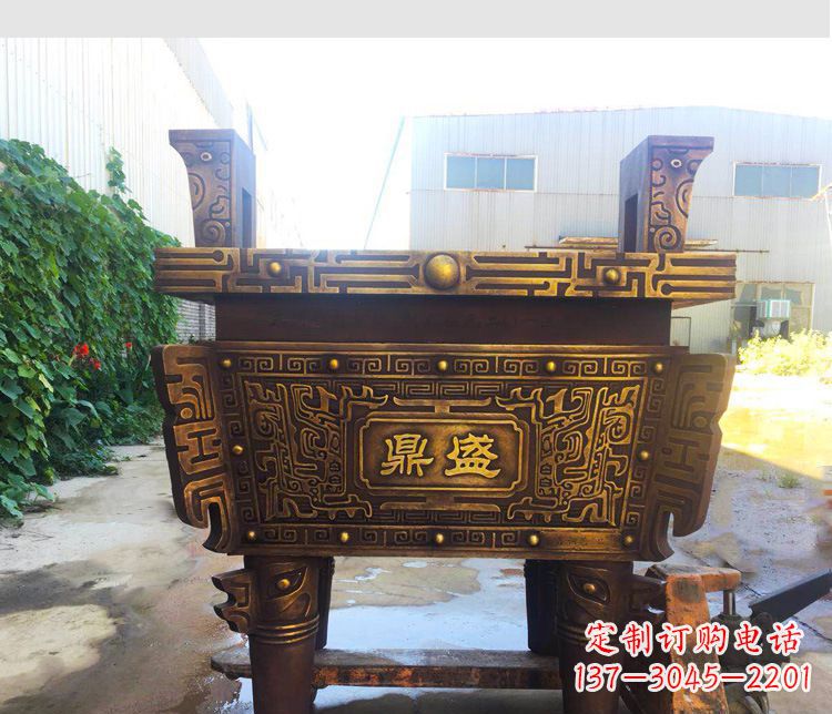 厦门铜雕招财鼎盛香炉