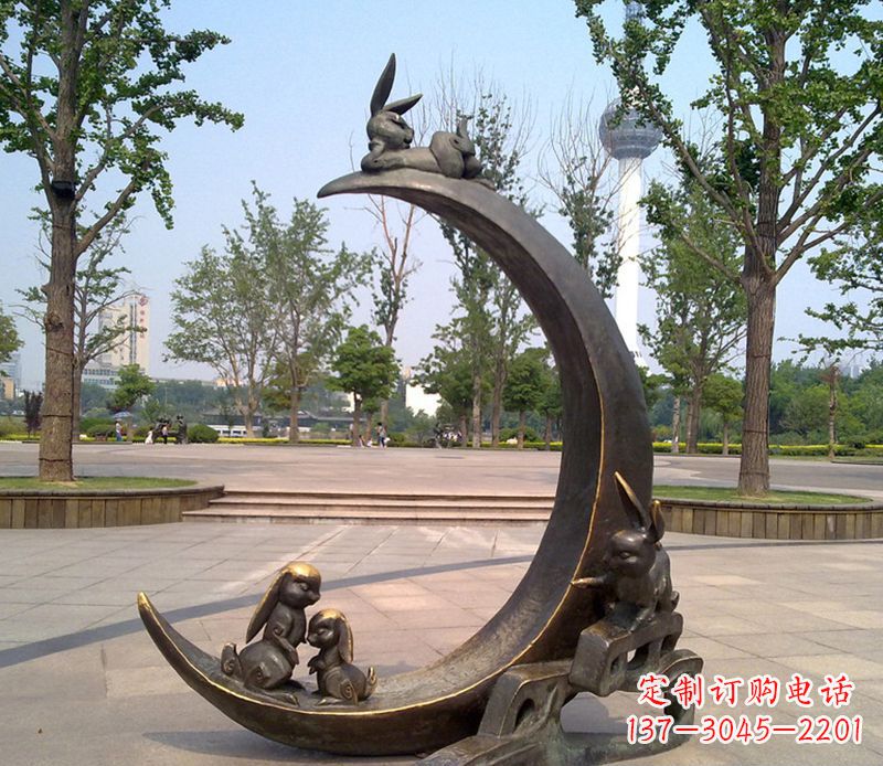 厦门兔子铜雕