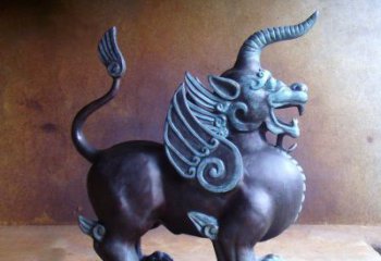 厦门传承中国神兽文化的独角兽铜雕塑