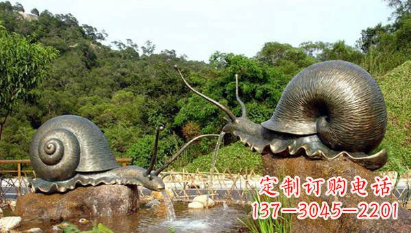厦门蜗牛公园动物铜雕