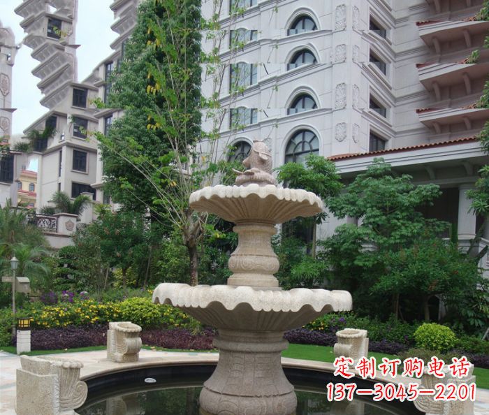 厦门小区景观大理石鲤鱼喷泉石雕