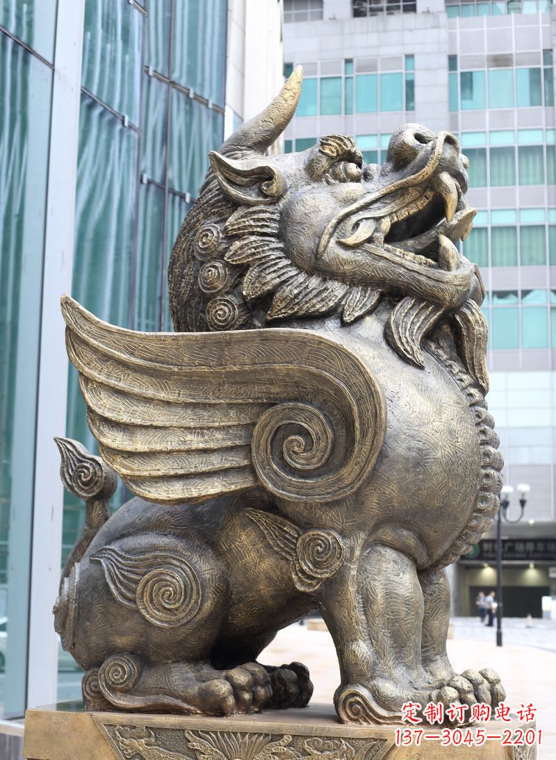 厦门獬豸古代神兽铜雕