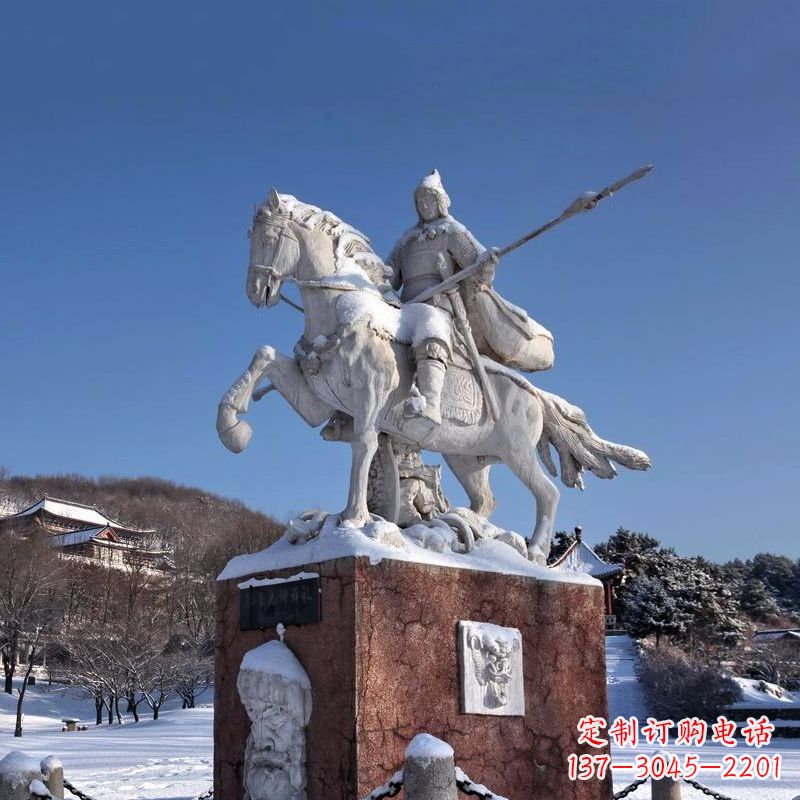 厦门薛仁贵骑马雕像-中国历史名人唐朝名将景区景观雕塑