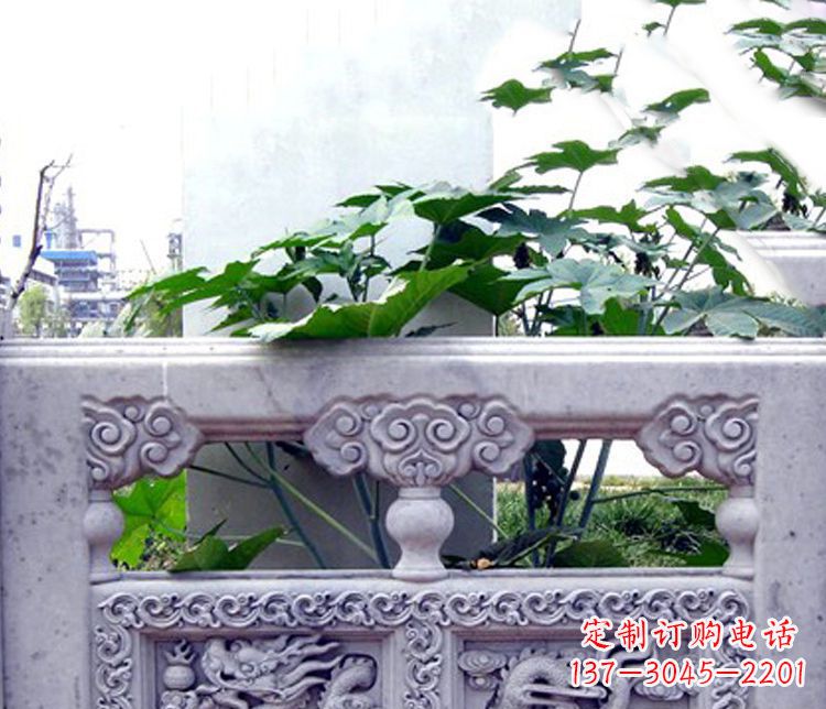 厦门园林仿古石栏板景观石雕 (6)