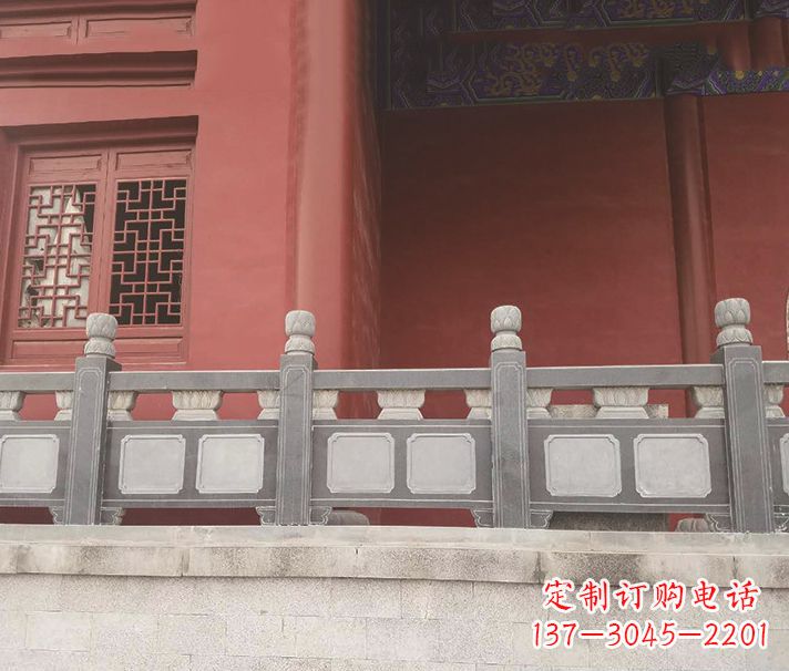 厦门园林仿古石栏板景观石雕 (8)