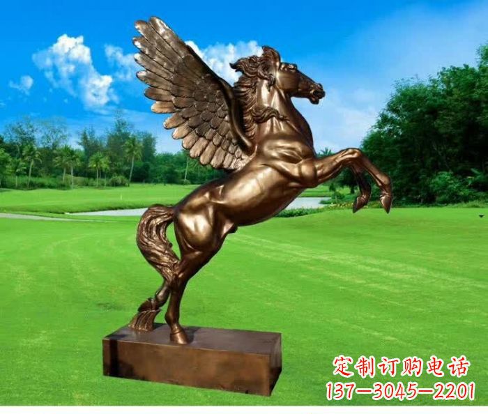 厦门园林飞马铜雕 (2)