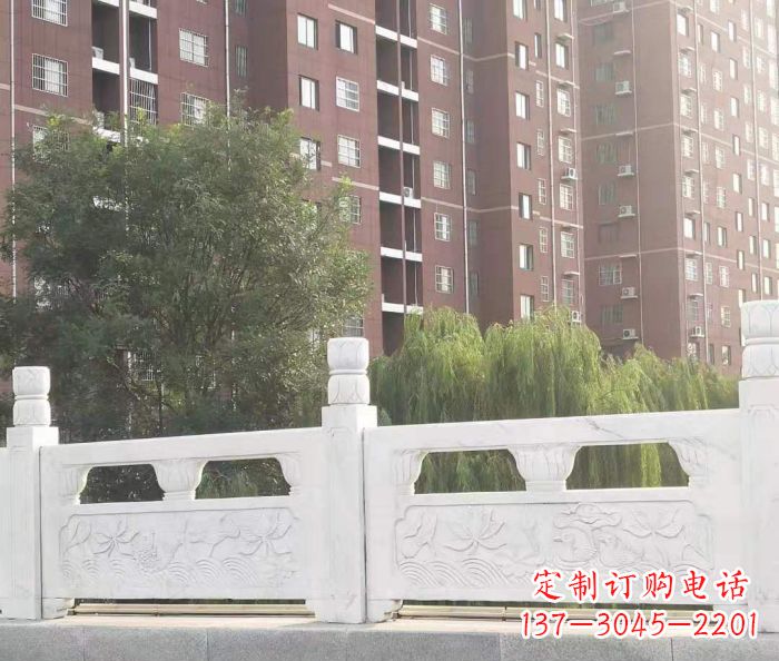 厦门园林汉白玉石浮雕栏板 (2)