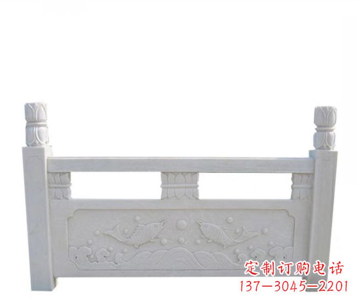 厦门园林汉白玉石浮雕栏板