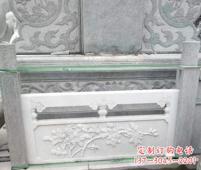 厦门园林汉白玉石浮雕栏板 (3)