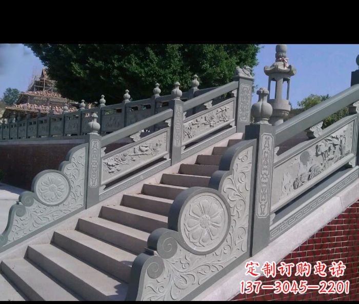 厦门园林景观大理石栏板雕塑 (4)