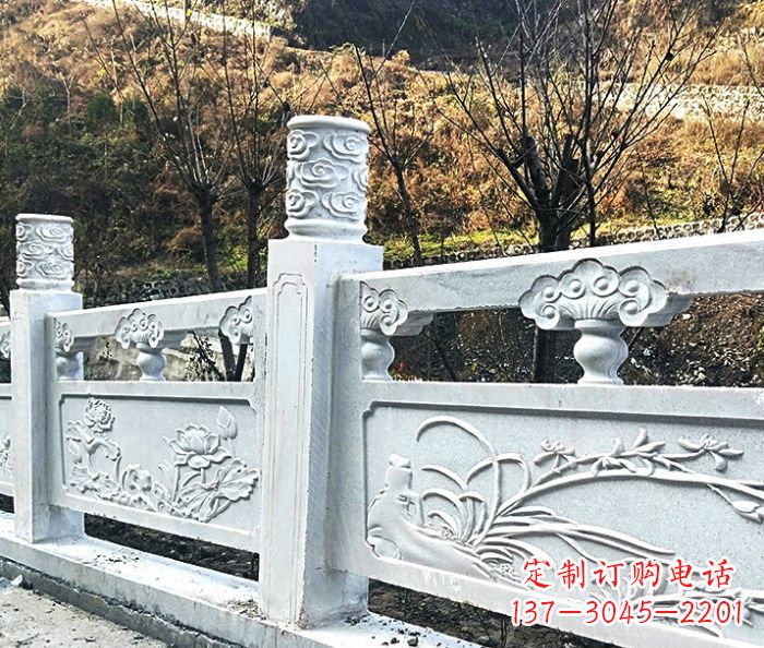 厦门园林景观大理石栏板石雕 (7)