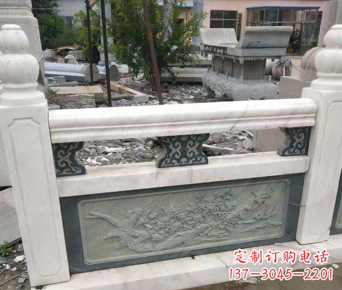 厦门园林景观大理石桥栏板石雕 (2)