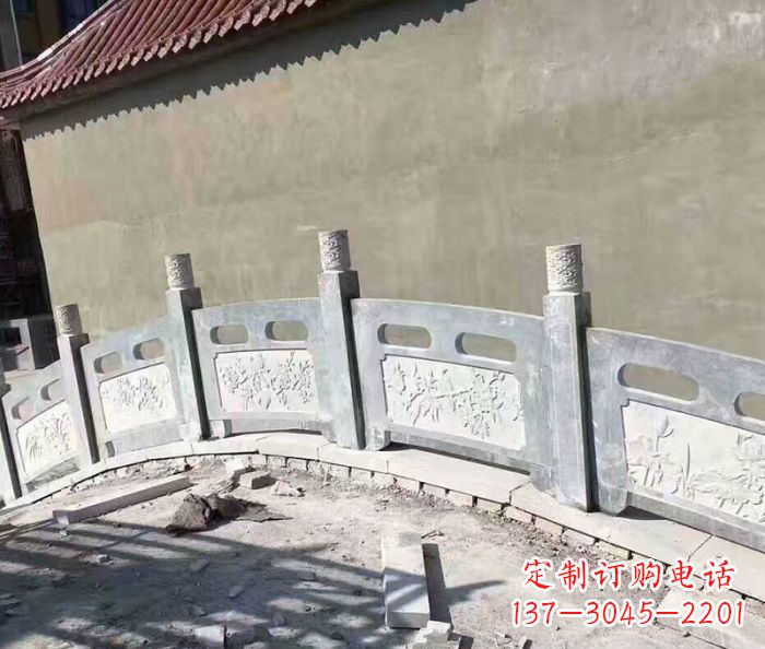 厦门园林景观大理石桥栏板石雕 (5)