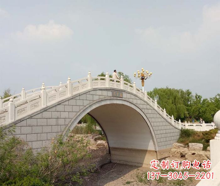厦门园林景观大理石桥栏板石雕 (6)