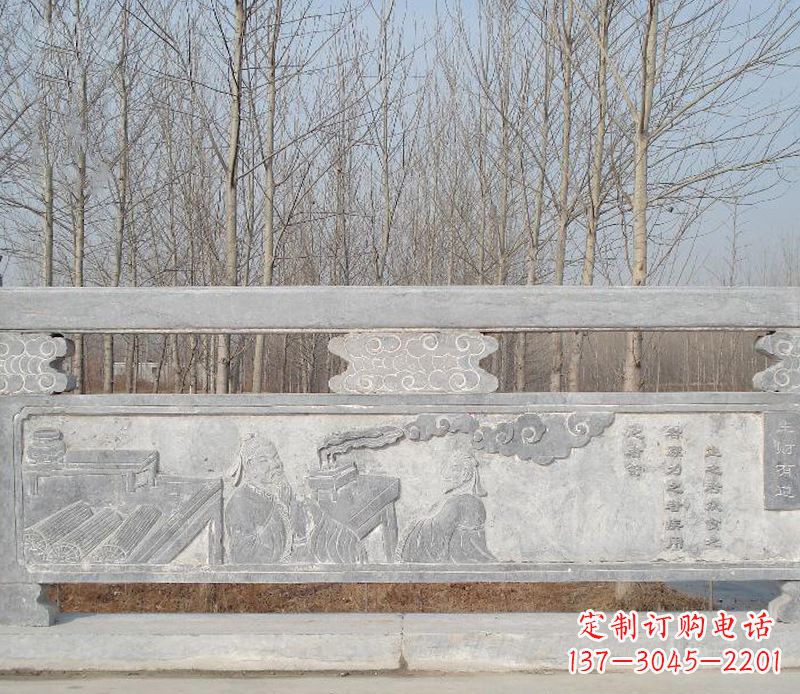 厦门园林石浮雕栏板景观石雕 (3)