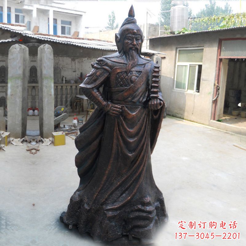 厦门战神托塔天王李靖铸铜雕塑