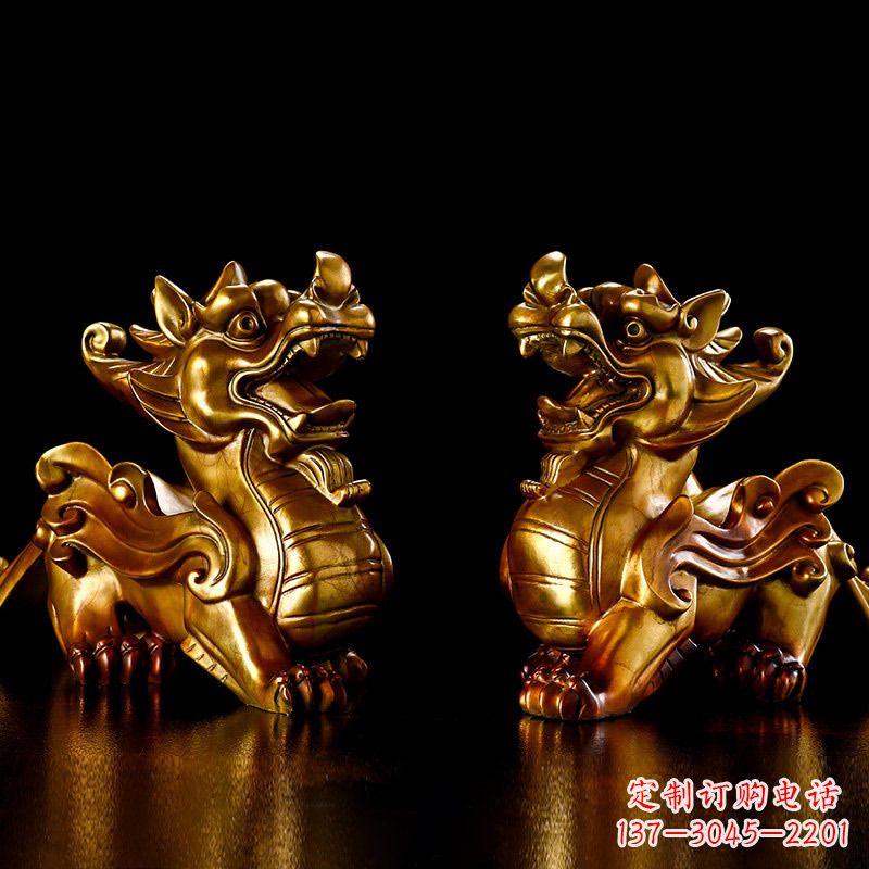 厦门招财黄铜貔貅雕塑摆件