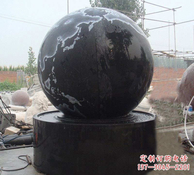 厦门中国黑风水球石雕