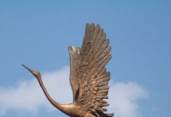 厦门展翅高飞的仙鹤动物铜雕