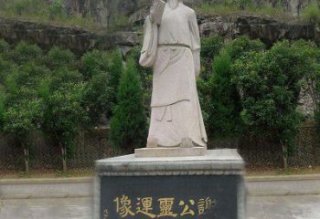 厦门中国历史名人南北朝时期著名诗人谢公灵运大理石石雕像