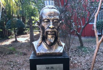 厦门中国历史名人战国时期著名爱国诗人屈原铸铜头像雕塑