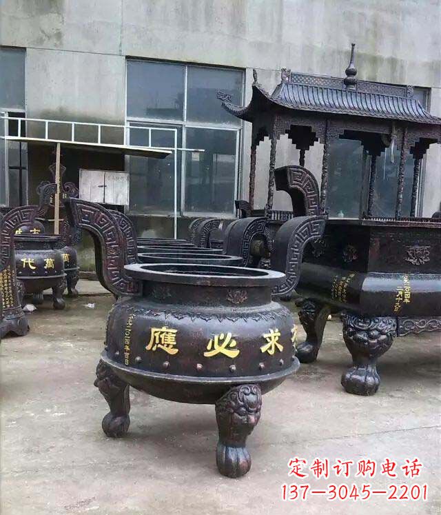 厦门铸铜寺庙香炉铜雕